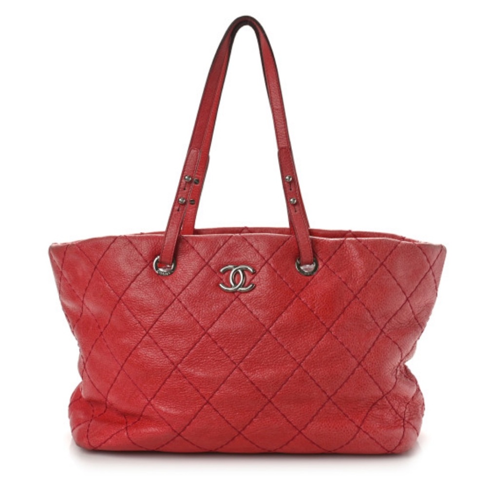 SOLD!! Chanel Glazed Calfskin Large On The Road Tote